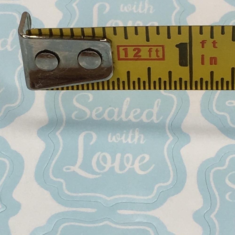 100 Blue Sealed with Love Stickers - Picture 4 of 5